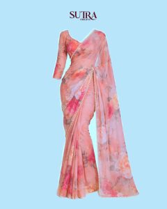 Red Color Exclusive Glorious Print Saree