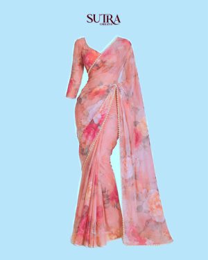 Red Color Exclusive Glorious Print Saree