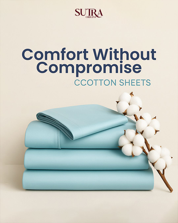 Premium 100% Cotton Bedsheet Set – Breathable Bedding