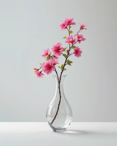 Handblown Clear Glass Teardrop Vase